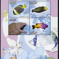 Congo 2014 Fish perf sheetlet containing 4 values unmounted mint