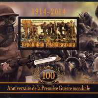 Madagascar 2014 Centenary of Start of WW1 imperf deluxe sheet containing one value unmounted mint