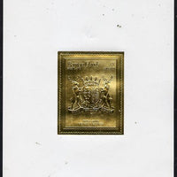 Bernera 1982 Royal Arms £8 Richard II embossed in 22k gold foil self-adhesive proof unmounted mint