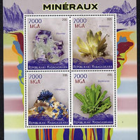 Madagascar 2015 Minerals perf sheetlet containing 4 values unmounted mint