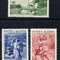 Algeria 1957 Army Welfare Fund set of 3 unmounted mint SG 377-79