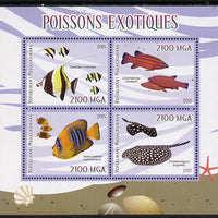 Madagascar 2015 Fish perf sheetlet containing 4 values unmounted mint