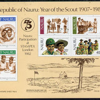 Nauru 1982 75th Anniversary of Scouting m/sheet unmounted mint, SG MS 262