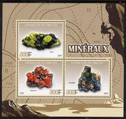 Djibouti 2015 Minerals perf sheet containing 3 values unmounted mint