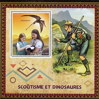 Congo 2015 Scouts & Dinosaurs perf deluxe sheet #2 containing one value unmounted mint