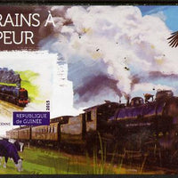 Guinea - Conakry 2015 Steam Trains #4 imperf deluxe sheet unmounted mint. Note this item is privately produced and is offered purely on its thematic appeal