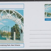 Chartonia (Fantasy) Landmarks - Louis Armstrong Park, New Orleans postal stationery card unused and fine