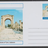 Chartonia (Fantasy) Landmarks - Ruins of Tyre, Lebanon postal stationery card unused and fine