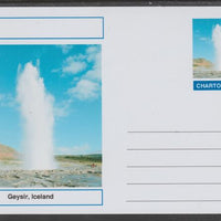 Chartonia (Fantasy) Landmarks - Geysir, Iceland postal stationery card unused and fine