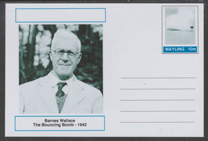 Mayling (Fantasy) Great Minds - Barnes Wallace - glossy postal stationery card unused and fine