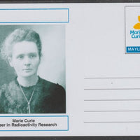 Mayling (Fantasy) Great Minds - Marie Curie - glossy postal stationery card unused and fine