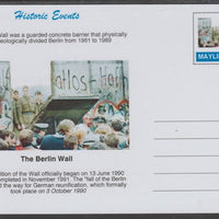 Mayling (Fantasy) Historic Events - Berlin Wall - glossy postal stationery card unused and fine