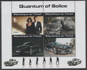 Chad 2020 James Bond - Quantum of Solice perf sheetlet containing 4 values unmounted mint. Note this item is privately produced and is offered purely on its thematic appeal