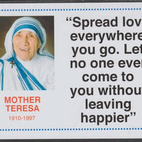 Famous Quotations - Mother Teresa on 6x4 in (150 x 100 mm) glossy card, unused and fine