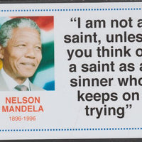 Famous Quotations - Nelson Mandela on 6x4 in (150 x 100 mm) glossy card, unused and fine