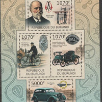 Burundi 2012 150th Anniv of Opel perf sheetlet containing 4 values unmounted mint.