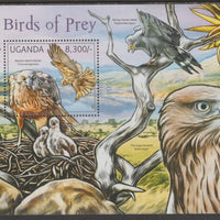 Uganda 2012 Birds of Prey perf souvenir sheet,containing 1 value unmounted mint.t.