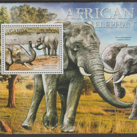 Uganda 2012 African Elephants perf souvenir sheet,containing 1 value unmounted mint.t.