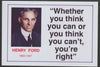 Famous Quotations - Henry Ford on 6x4 in (150 x 100 mm) glossy card, unused and fine