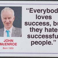 Famous Quotations - John McEnroe on 6x4 in (150 x 100 mm) glossy card, unused and fine