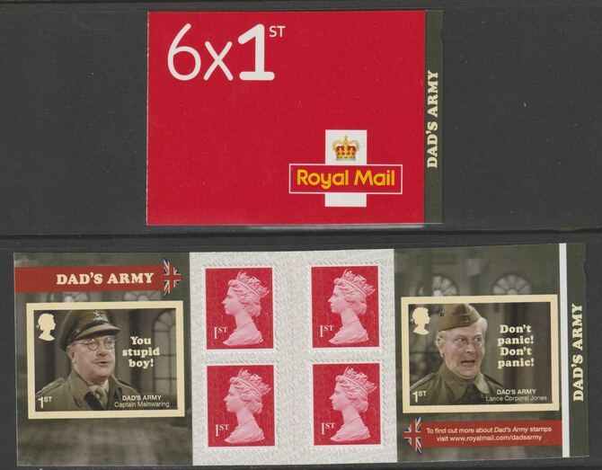 Great Britain 2018 Dad's Army Booklet with 4 x 1st class definitives plus 2 x Dad's Army stamps SG PM61