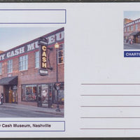 Chartonia (Fantasy) Landmarks - Johnny Cash Museum, Nashville postal stationery card unused and fine