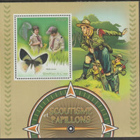 Congo 2015 Scouts & Butterflies perf m/sheetlet #1 containing one value unmounted mint