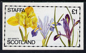 Staffa 1979 Irises imperf,souvenir sheet (£1 value) unmounted mint