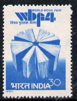 India 1980 4th World Book Fair unmounted mint, SG 961*