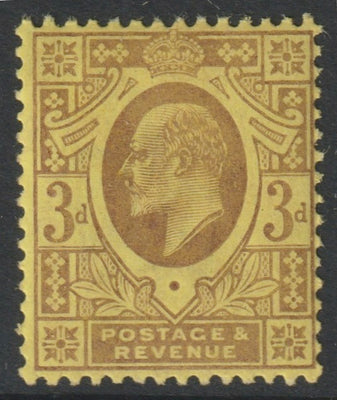 Great Britain 1902 KE7 3d pale purple on lemon unmounted mint SG 233b