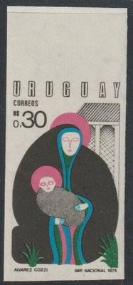 Uruguay 1975 Christmas 30c imperf marginal unmounted mint as SG 1625