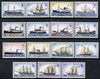 Falkland Islands 1978 Mail Ships complete definitive set of 15 values 1p to £3 with imprint date unmounted mint, SG 331-45B