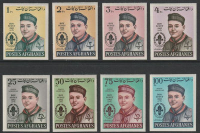 Afghanistan 1962 Boy Scouts Day imperf set of 8 unmounted mint