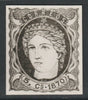 Spain 1870 Queen Isabella 5c twice stamp-size Photographic print from Sperati's own negative with BPA handstamp on back, superb reference