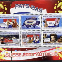 Guinea - Conakry 2008 European Football Championship - Netherlands perf sheetlet containing 5 values plus label unmounted mint