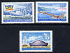 Rumania 1970 National Events set of 3 (Dam, Exhibition Hall, Freighter & Flag) unmounted mint, SG 3745-47, Mi 2864-66