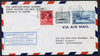 Belgium 1946 Pan American Airways First Clipper Air Mail Flight cover to Newfoundland with special 'Brussels to Gander' Cachet and bearing Paddle Steamer & Air stamps (SG 1165 & 1176)