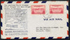 Newfoundland 1946 Pan American Airways First Clipper Air Mail Flight cover to India with special 'Gander to Calcutta' Illustrated Cachet and bearing 2 x 30c (Memorial University College) adhesives (SG 290)