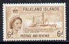 Falkland Islands 1955 John Biscoe Research Ship 6d unmounted mint, SG 190