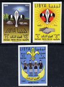 Libya 1962 Boy Scout's Meeting imperf set of 3 unmounted mint, as SG 278-80