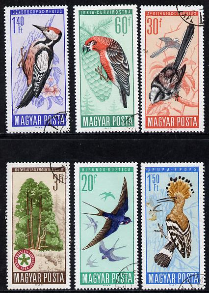 Hungary 1966 Protection of Birds cto used set of 6, SG 2184-89