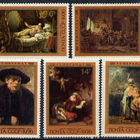 Russia 1976 370th Birth Anniversary of Rembrandt set of 5 unmounted mint SG 4591-95, Mi 4551-55*