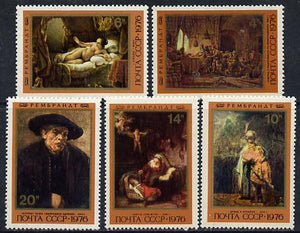 Russia 1976 370th Birth Anniversary of Rembrandt set of 5 unmounted mint SG 4591-95, Mi 4551-55*