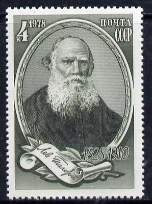 Russia 1978 Birth Anniversary of Tolstoi (Novelist) unmounted mint, SG 4807, Mi 4767*