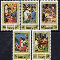 Oman 1971 Life of Christ set of 5 cto used*