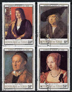 Chad 1978 Death Anniversary of Durer (Paintings) set of 4 cto used, SG 537-40