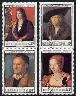 Chad 1978 Death Anniversary of Durer (Paintings) set of 4 cto used, SG 537-40