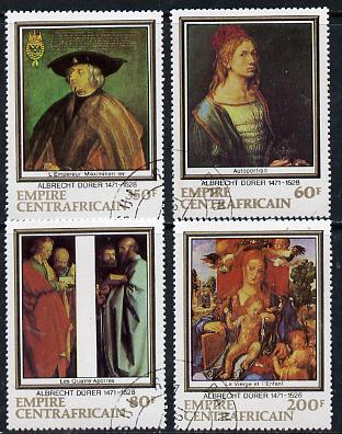 Central African Republic 1978 Death Anniversary of Durer (Paintings) set of 4 cto used, SG 592-95*