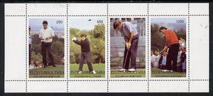 Touva 1996 Golf Players perf set of 4 values unmounted mint