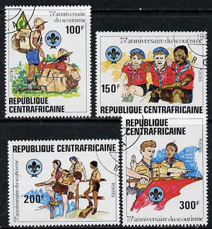 Central African Republic 1982 75th Anniversary of Scouting set of 4 cto used, SG 815-18*